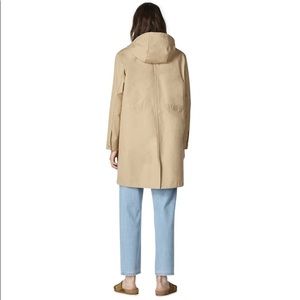 APC beige hooded raincoat 36